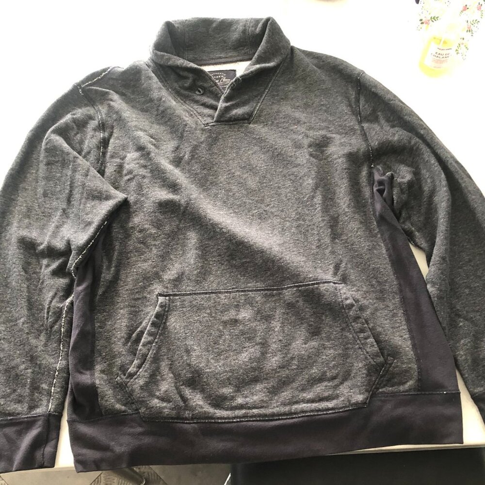 Charcoal Authentic J.Crew "Vintage Fleece" XL